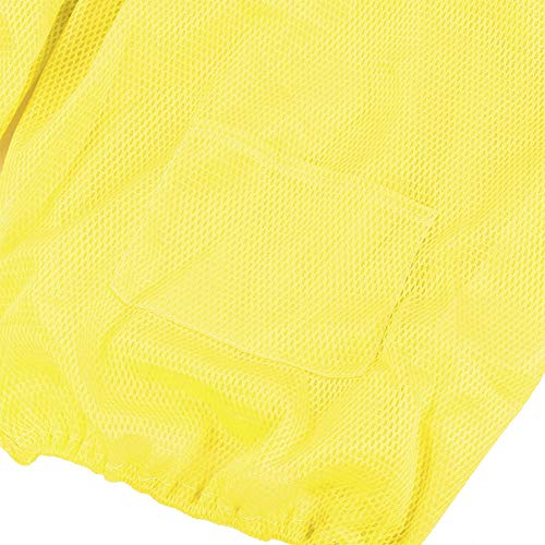 Beekeeping Jacket, Bee Suit Bee Jacket with Veil Professional Ventilated Beekeeper Suit Beekeeping Tools (Yellow) - color: Yellow