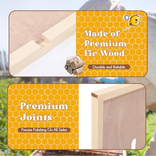 DoubleFill 6 Pcs Beehive Inner Cover for 10 Frame Hive Box Cover with Feeding Hole Beehive Insulation Ventilation Inner Cover for Beekeeping Tool