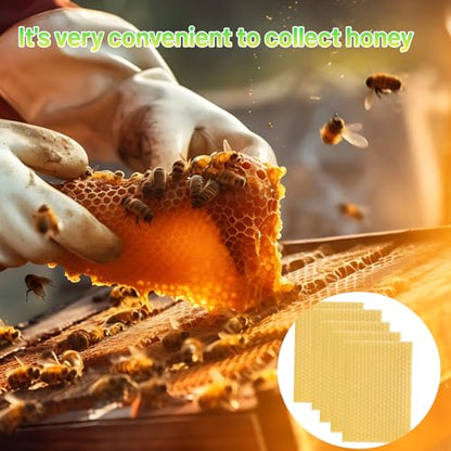 Beeswax Sheets Beehive Wax Foundation Sheets Natural and Additive-Free, for Candle Making, Crafts, Beekeeping, and DIY Projects, High-Quality Beeswax for Pure, Eco-Friendly Creations