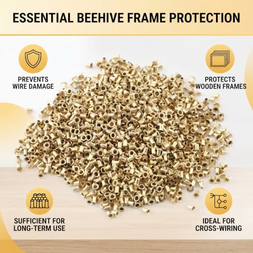 Bee Frame Eyelet, 1000pcs Beehive Nest Box Frame End Threading Hole Eyelets Beekeeping Tools
