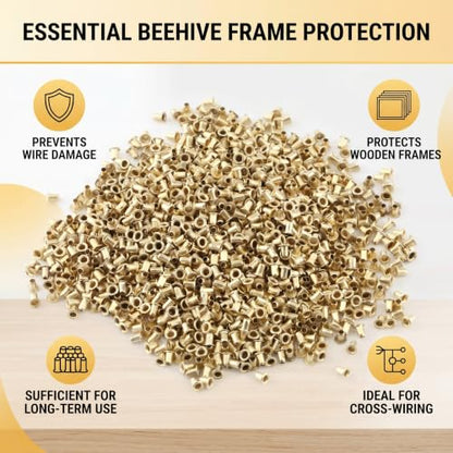 Bee Frame Eyelet, 1000pcs Beehive Nest Box Frame End Threading Hole Eyelets Beekeeping Tools