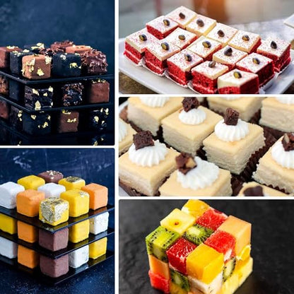 OCPO Kitchen 3D Cube Silicone Mold for Baking Mousse Cake, Square Baking Molds for Chocolate Candy Pastry Truffle Cupcake Jelly Cookie Pudding, Square Shape (15-Cavity) - style: Small Cube (15-Cavity)