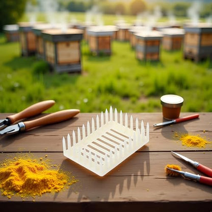 White Plastic Queen Marker Cage Clip Bee Catcher Beekeeper Beekeeping Tools Equipment Farm and Ranch Supplies