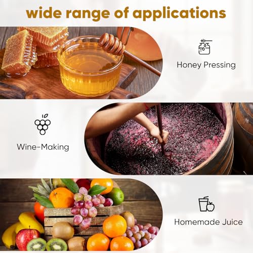 Honey Press, 3.5 Gallon Honey Extractor Manual Stainless Steel Bee Honey Press Extractor Household Manual Mesh Honey Press Extractor Machine for Wine Honey and Juice Making
