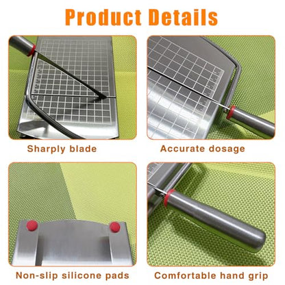 Cheese slicer, stainless steel multifunctional cheese slicer, suitable for cutting block cheese, butter, vegetables, sausages, bread