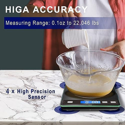 hito Food Scale 33lb Digital Kitchen Scale Rechargeable Waterproof Weight Grams and oz 1g/0.1oz Precise, for Weight Loss, Cooking and Baking, Black - color: Grey, size: 33lbs charging/ battery