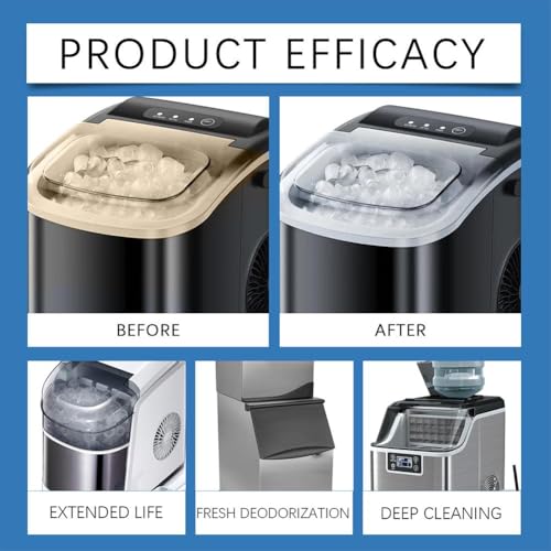 Ice Machine Cleaner Maker Descaler - 12 Clean Tablets for Ice Makers, Removes Hard Water & Mineral Buildup, Nickel Safe Scale Remover for All Ice Machines - Bulk 6 Month Supply