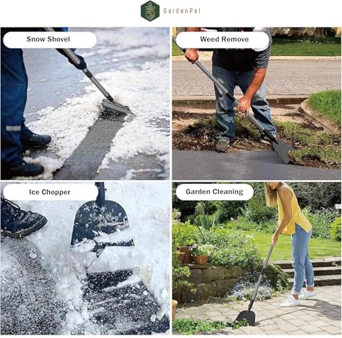 Gardenpal Flat Shovel,Snow Shovel, Ice Scraper, 54 inch Snow Ice Chopper for Walkway,Garden Cleaning Ice Removal Tool for Road