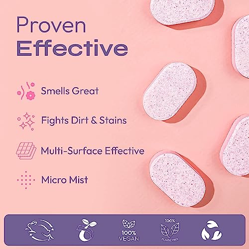 FOMIN Bathroom Cleaner Refill Tablets Magnolia Grapefruit - All-In-One Tablet Cleaner For Bathroom Cleaning - Bathroom Cleaner Solution for Spray Bottle (Extra - 02) - color: Extra - 02