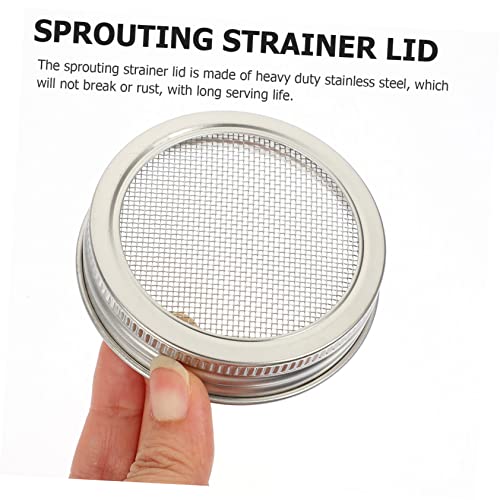 Stainless Steel Mesh Cover for Jar Sprouting Kit Wide Mouth Lids Easy Sprouts Grower for Bean Sprouts