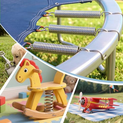 6pcs Extension Springs,0.047"x0.4"x2" 304 Stainless Steel Extension Springs with Hook Ends 2inch (6, 0.047"x0.4"x2") - size: 0.047"x0.4"x2"