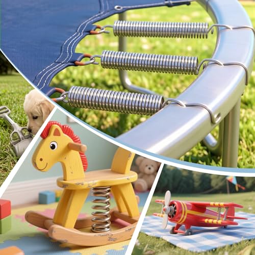 6pcs Extension Springs,0.047"x0.4"x2.76" 304 Stainless Steel Extension Springs with Hook Ends 2.76inch(6, 0.047"x0.4"x2.76") - size: 0.047"x0.4"x2.76"