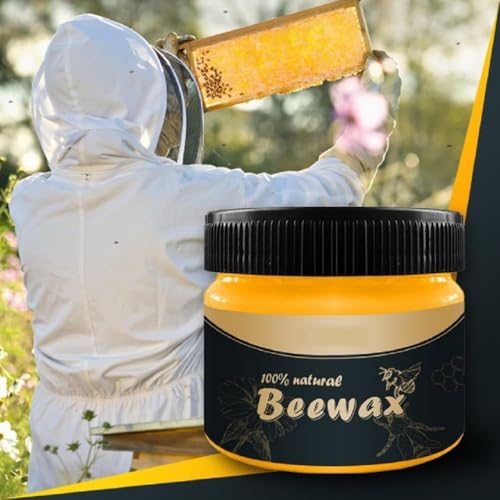 Wood Seasoning Beeswax,Beeswax Furniture Polish(2 Pack) | Natural Traditional Beeswax Polish Wood Furniture Cleaner for Doors,Tables,Chairs and Floors