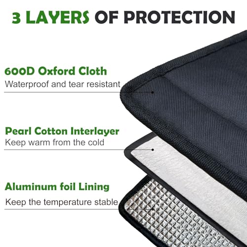 Bee Hive Wrap for Winter for 8 Frame Hives Beekeeping Supplies,3 Layers 600D Oxford Cloth Bee Box Comfort Protective Cover,Waterproof,Windproof and Coldproof Wrap