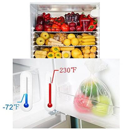 Immuson Food Storage Bags, 12 x 20 Plastic Produce Bag on a Roll Fruits, Vegetable, Bread, Food Storage Clear Bags (20 Rolls-7000 Bags) - size: 20 Rolls-7000 Bags