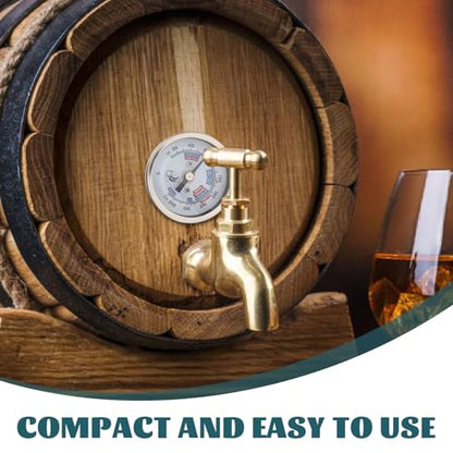 Kettle Wine Thermometer 2-inch Dial Stainless Steel Dual-Metal Stem Corrosion-Resistant Precision Brewing Thermometer for Winemakers