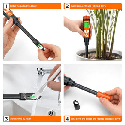 Digital pH Meter for Soil, YINMIK Soil pH Tester for Potted Plants | Professional pH Reader for Soil and Water,Soil pH Test Kit for Garden, Lawn, Greenhouse, Indoor & Outdoor, Farming, Yard Use