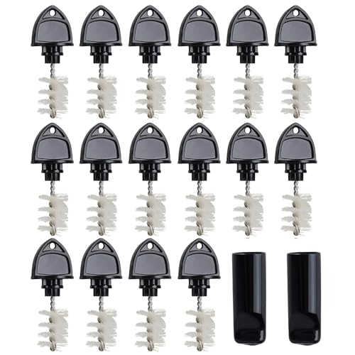 16pcs Beer Faucet Plug Brush+2pcs Tap Covers Beer Keg Tap Brush Cap Cover Cleaning Brush for Draft Beer Faucet