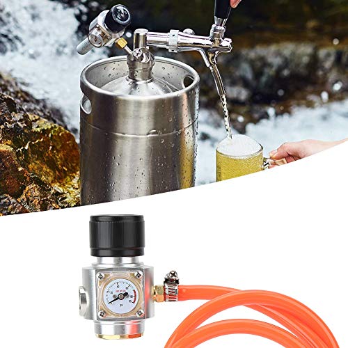 Threaded Co2 r Kit, Gas Regulator with Hose Fiing, Suitable for Soda, Beer and Keg