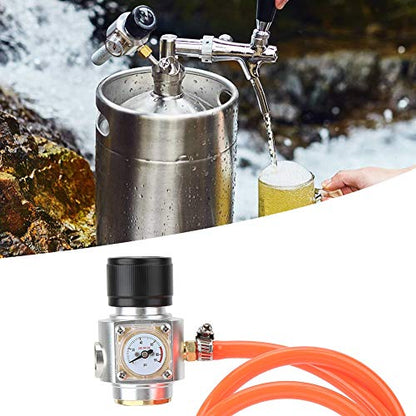 Threaded Co2 r Kit, Gas Regulator with Hose Fiing, Suitable for Soda, Beer and Keg