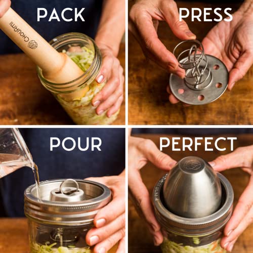 Le Parfait Stainless Steel Fermenting Kit with 1L Glass Jar, 1 EA