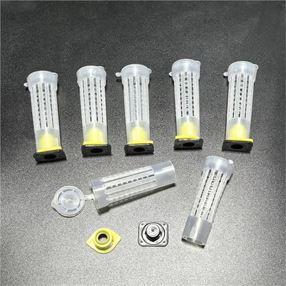 Bee Rearing Kit Plastic Queen Rearing System Kit Beekeeping Grafting Tools with Cell Cups, Cage Clips, Protection Tool Supplies for Beginners and Bee Keeper