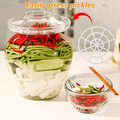 5pcs Fermenting Jar Mesh Presser, Wide Mouth Pickle Can Press Mesh Plate Fermenting Presser Practical Weights for Canning, Pickling, and Fermentation