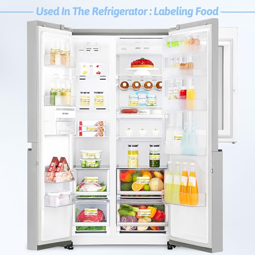 2 Rolls 1000 Pcs 1 inch X 2 inch Restaurant Quality Shelf Life Food Rotation Labels, Self-Adhesive Removable for Reusable Containers, Food Safety Date Sticker, Leftover Labels - style: 1*2in-1000pc-Yellow-Black2