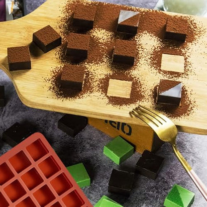 Mini Square Silicone Molds, 2 Pack 40-Cavity Caramel Candy Gummy Molds for Chocolate Mini Ice Cube Jelly Truffles - color: 2 Packs Mini Square Molds Z277