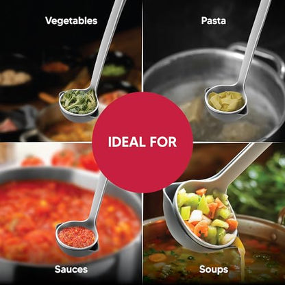 HIC Kitchen 2-in-1 Straining Ladle, Super Strong and Heat Safe - style: Straining Ladle