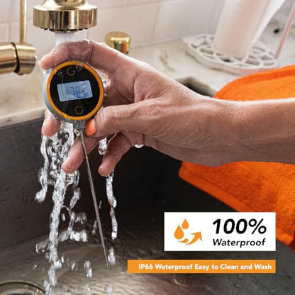 CHEFSTEMP Pocket Pro Instant Read Meat 1-Second Digital Meat Thermometer for Grilling, Food, BBQ, Kitchen Cooking, Oil Deep Frying & Candy (Light Blue) - color: Light Blue
