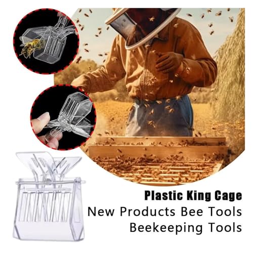 16 Pcs Transparent Clip Plastic Book Cage Bee Gear Beekeeping Tools Catching Clamp Queen Controller
