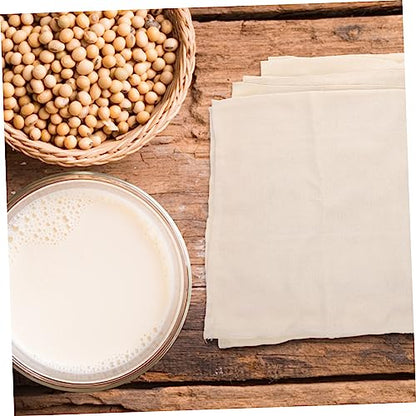 4Pcs Cotton Muslin Filter Cloth White Reusable Straining Fabric for Cooking Tofu Draining Nut Milk and Crafting Healthy and Sanitary No Fluorescent Agents