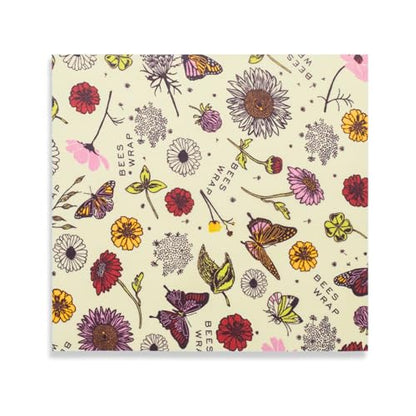 Bee's Wrap Beeswax Wraps for Food - Assorted 5 Pack of Beeswax Wraps - 2 Large & 3 Medium Wrap - Plastic Free Made in USA Reusable Natural Food Wrap - Meadow Magic Print - style: Meadow Magic (Beeswax) 5 Pack