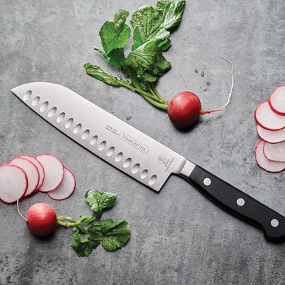 Tramontina Pro Series Forged 7-Inch Santoku Knife, Japanese Chef Knife - style: 7-Inch Santoku Knife