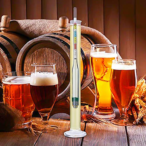 Circrane Triple Scale Hydrometer, Alcohol Hydrometer for Brew Beer, Wine, Mead and Kombucha, ABV, Brix and Gravity Test Kit, Home Brewing Supplies - style: Single Hydrometer