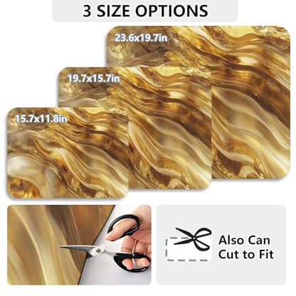 Dish Drying Mat for Kitchen Counter Marble Golden Yellow Absorbent Coffee Bar Mat Diatom Ooze Dish Drying Pad for Countertop Tabletop Decoration 15.7" X 11.8" - size: 15.7" x 11.8"