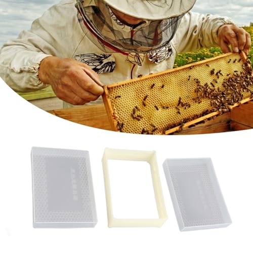Beekeeping Comb Foundation Sheets - Plastic Beehive Frame Kit with High Wax Content - Beekeeper Equipment for Honey Hive