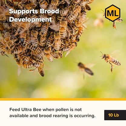 Mann Lake Bee-Pro Patties, High Protein Honey Bee Nutrition with Pro Health Digestive Aide, Spring & Fall Brood Builder for Increased Colony Survival & Stronger Spring Population, Made in USA, 10 Lbs - size: 10 Pound (Pack of 1), style: Bee-Pro