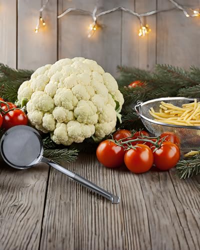 Stainless Steel Wok Mesh Strainer, Cooking Mesh Skimmer Spoon, 4.75 Inch Diameter