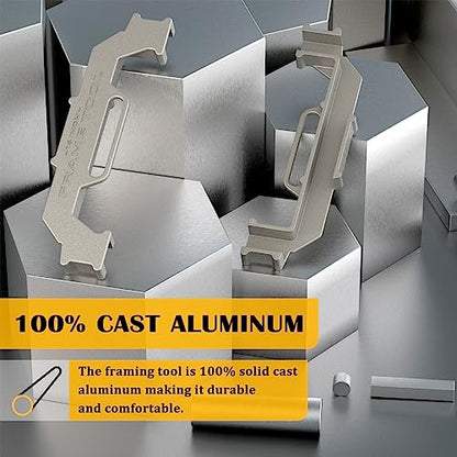 Framing Tools,16 Inch On-Center Stud Layout Tool,100% Cast Aluminum Framing Spacing Tool,Premium Wall Stud Framing Tool,Precision Measurement Jig Tool For Framing Wall (2 Pack) - size: 2 Pack