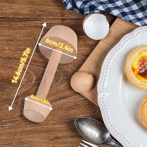 Wooden Pastry Tamper, Double Side Pie Pastry Dough Tart Tamper for Mini Muffin Pan, Wooden Shell Dough Wooden Cookie Molds for Baking, Mini Egg Tart, Cheesecakes, Pasta