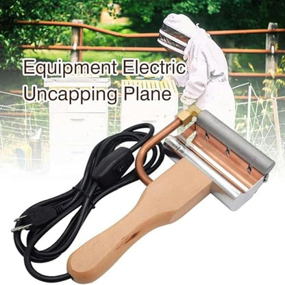 Electric Honey Extractor Equipment, Stainless Steel Honey Uncapping Knife, with Wood Handle, Beeswax Heating Cutter for Beekeeper Honey Collection