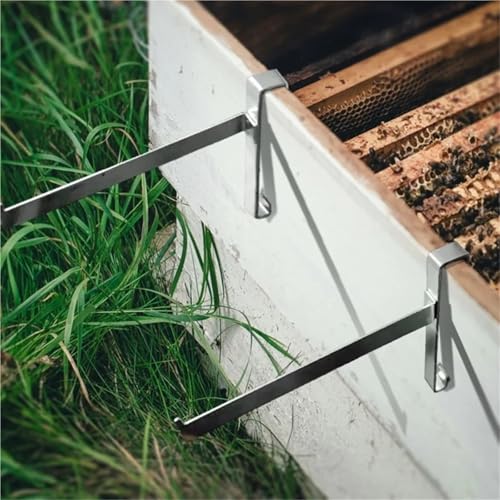 4pcs Stainless Steel Beehive Frame Holder Rustproof Adjustable Beehive Support Rack Multifunctional Stable Bee Hive Frame Grip