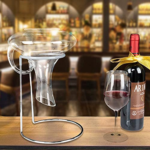 Wine Decanter Drying Stand with Rubber Coated Top to Prevent Scratches, Wine-Decanter Drying Rack for Standard Large Wine Decanters, Decanter Cleaner Includes Cleaning Brush & Decanter Cleaning Beads - style: Decanter Drying Stand