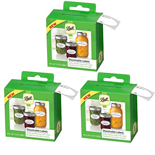 Jarden Ball Dissolvable Canning Labels, 60-Labels per Pack (3-Packs Total)