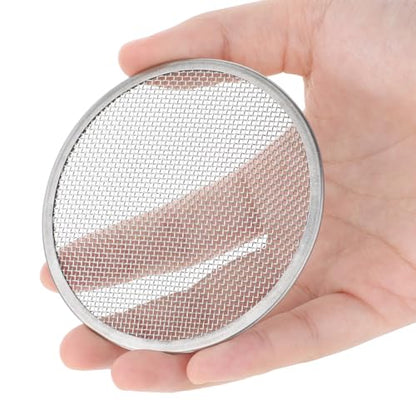 10 Pack Stainless Steel Screen Filter Strainer Lid for 86mm Wide Mouth Mason Jar, Sprouting Lids, Mason Jar Sprouting Lids, Regular Mouth Mesh Bean Sprout Sieve Lids for Bean, Alfalfa, Broccoli