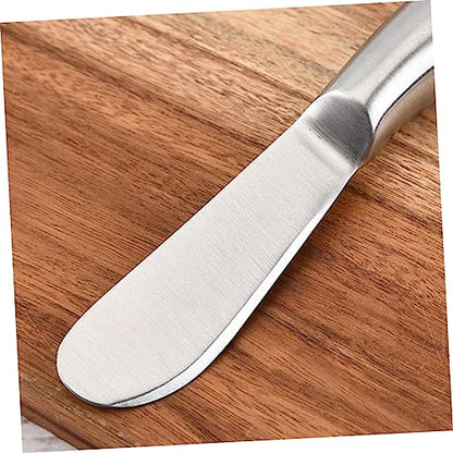 Healifty Stainless Steel Butter Spreader and Cheese Knife Rust Resistant Cream Spatulas for Cake Icing Butter Cheese Kitchen Utensil for Home Bakery and Catering Use