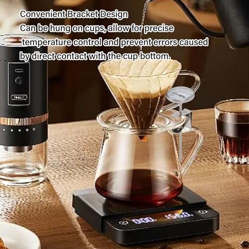 Milk Thermometer 4.6cm Dial with 12.5cm Probe for Fast Accurate Temperature Readings - Ideal for Frothing Milk, Making Coffee, Yogurt, and Cheese