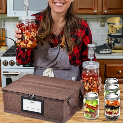 16+32 oz Mason Jar Storage Containers - Sturdy Canning Jar Boxes Organizer, Foldable with Dividers, Holds 12 Pint Mason Jars, Home Canning Supplies (Pint+Quart) - size: Pint+Quart